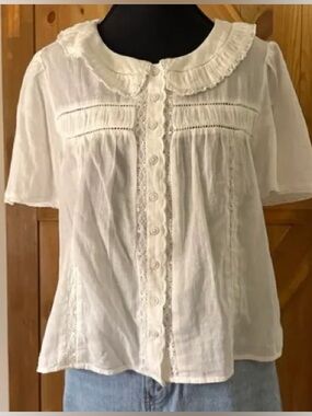 ISO AE PINTUCK COLLARED BLOUSE